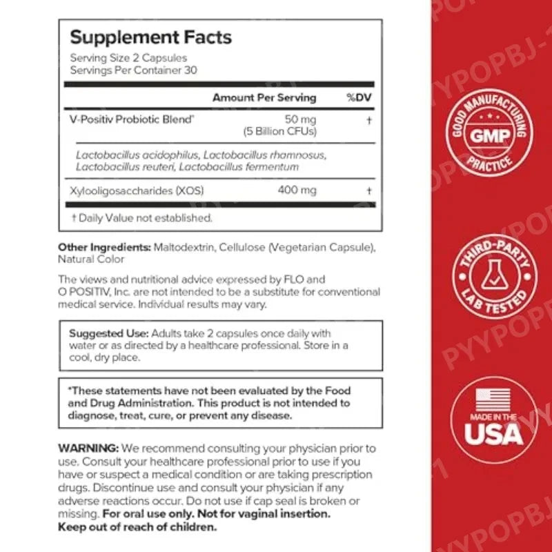 Probiotic Capsules Lactobacillus Prebiotics