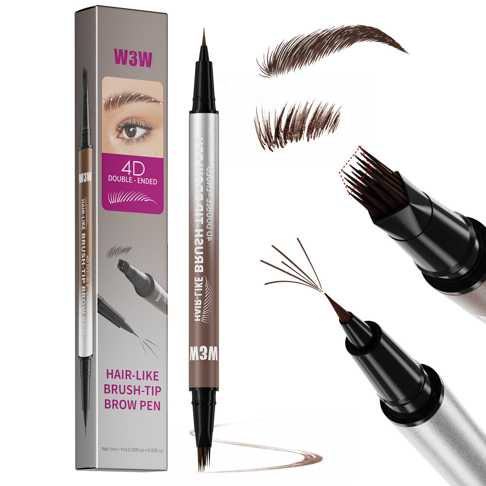 Waterproof Dual-Ended Eyebrow Pencil